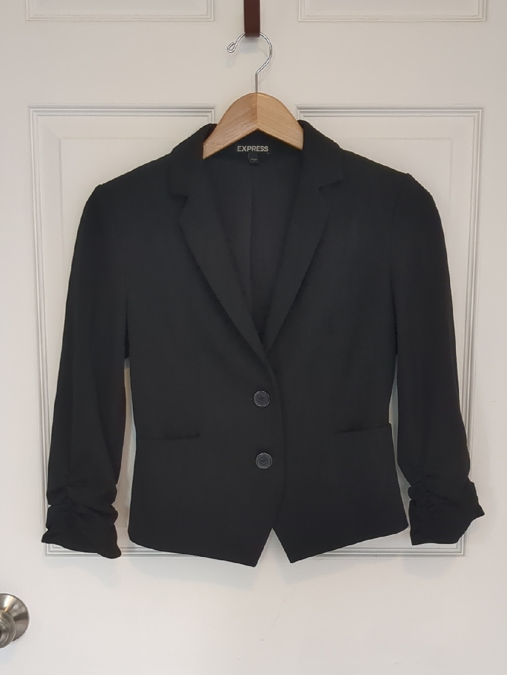 Express Blazer Black Two-Button Tailored Size 2